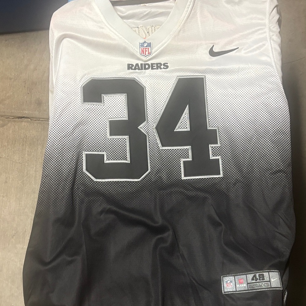 Nike Black and White Raiders Jersey